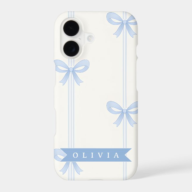 Personalised Blue Bow Coquette Name Aesthetic (Back)