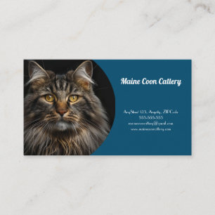Personalised Blue Business Card For Cattery