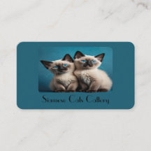 Personalised Blue Business Card For Cattery 