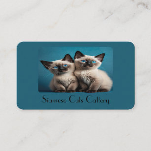 Personalised Blue Business Card For Cattery