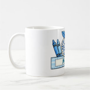 Personalised Blue Chinoiserie Custom Teacher Gift Coffee Mug
