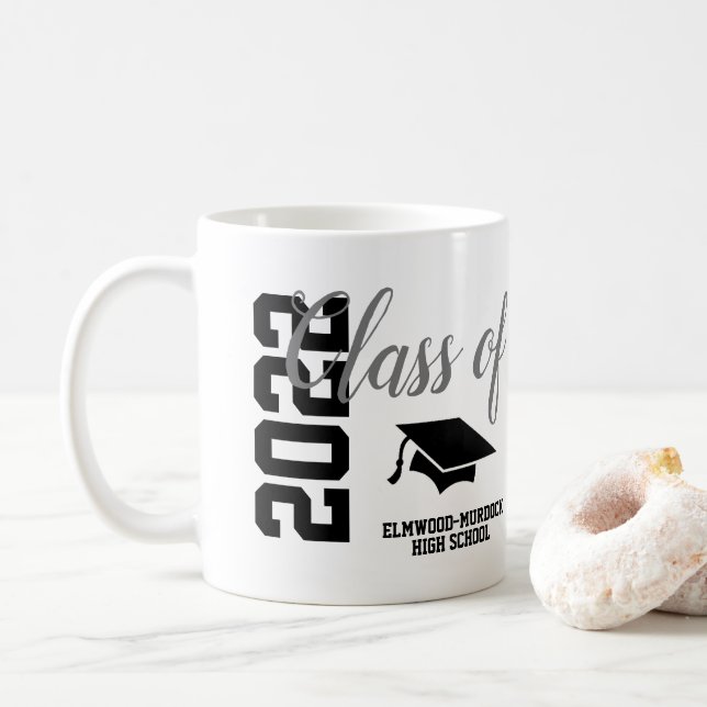 Personalised Blue Class of 2022 Gifts School Mug (With Donut)