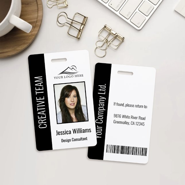 Personalised Blue Corporate Employee Security ID Badge (Creator Uploaded)