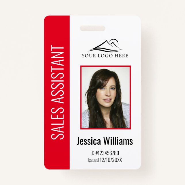 Personalised Blue Corporate Employee Security ID ID Badge (Front)