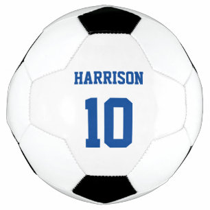 Personalised blue custom name number sports team football