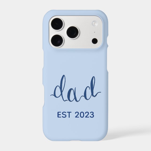Personalised Blue Dad iPhone Case | Custom Est.  (Back)