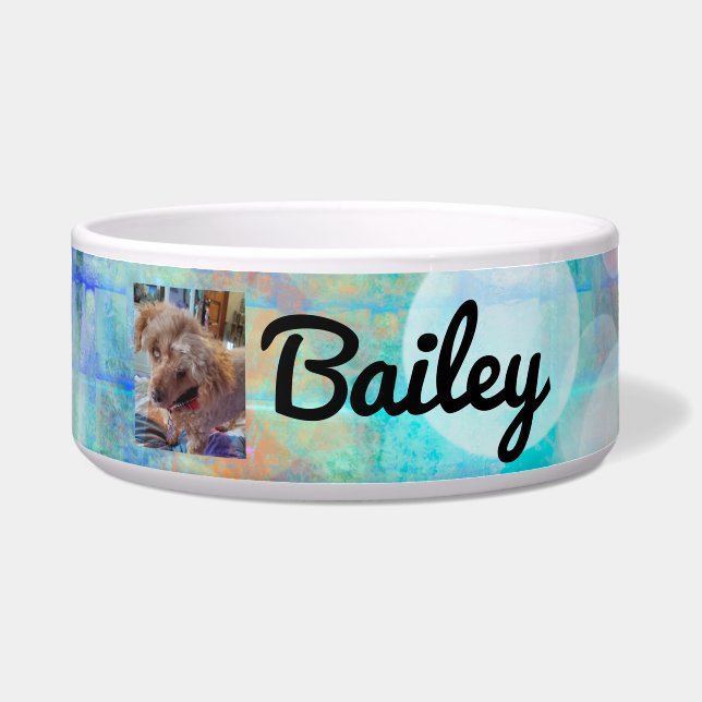 Personalised blue dog Photo and  Name (Front)
