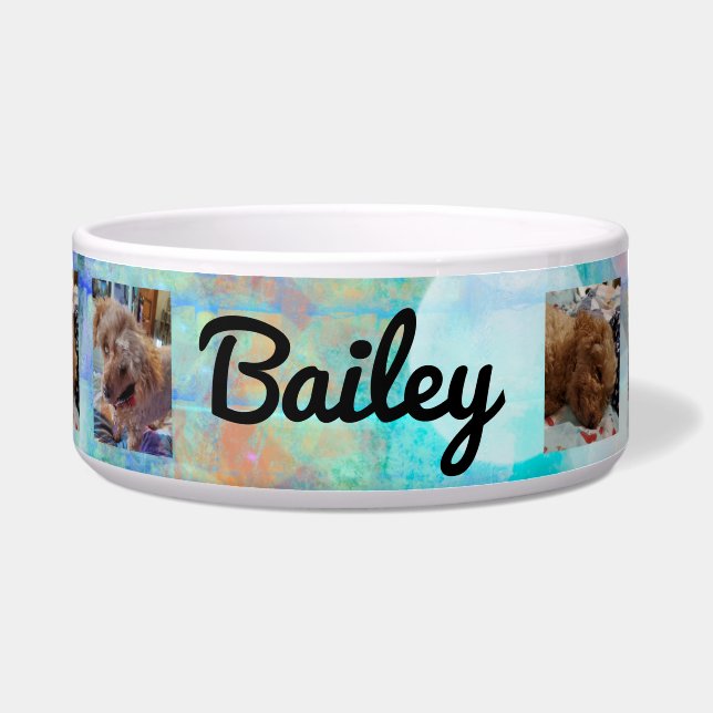 Personalised blue dog Photos and  Name   (Front)
