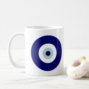 Personalised Blue Evil Eye Protection Symbol Coffee Mug