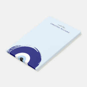 Personalised Blue Evil Eye Protection Symbol Post-it Notes