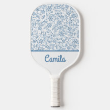 Personalised Blue Floral Pattern Custom Name