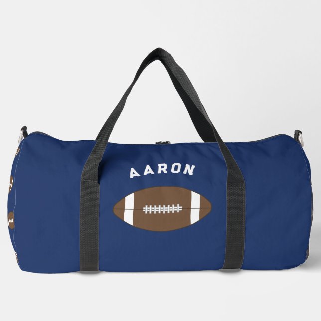 Personalised Blue Football Duffel Bag Gift (Front)