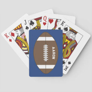 Personalised Blue Football Playing Cards Gift
