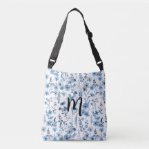 Personalised Blue French Floral
