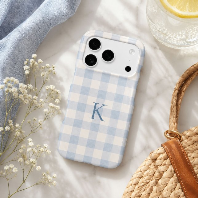 Personalised Blue Gingham Heirloom Monogram (Creator Uploaded)