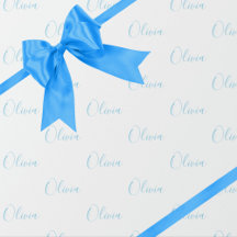Personalised Blue Girly Elegant Name 