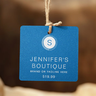 Personalised Blue Glitter Boutique Branding Calling Card