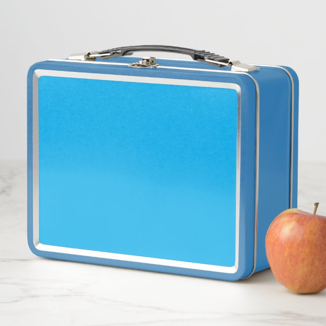 Personalised Blue Gradient Metal Lunch Box (In Situ)