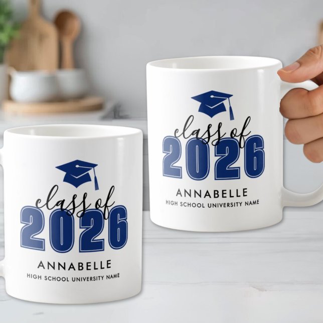Personalised Blue Graduation Coffee Mug (Personalized Blue Graduation Coffee Mug )