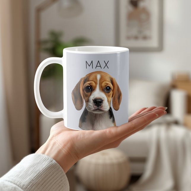 Personalised Blue Grey Dog Photo Mug (Creator Uploaded)