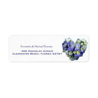 Personalised Blue Heart-shaped Hydrangea Wedding