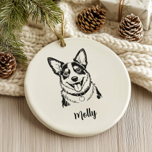 Personalised Blue Heeler Dog Christmas Ceramic Tree Decoration