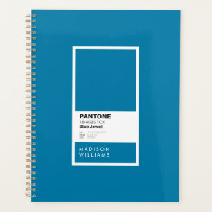 Personalised Blue Jewel Notebook Custom Name Planner