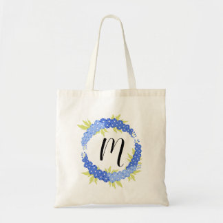 Personalised Blue Larkspur Floral Tote Bag
