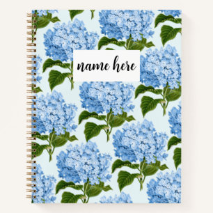 Personalised Blue Lilac Notebook