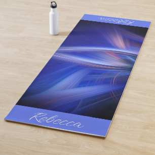 Personalised Blue Lotus Elegant Zen Light Art Yoga Mat