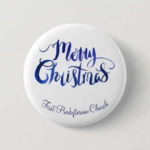 Personalised Blue Merry Christmas Pins