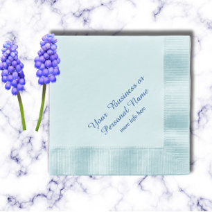 personalised blue napkins