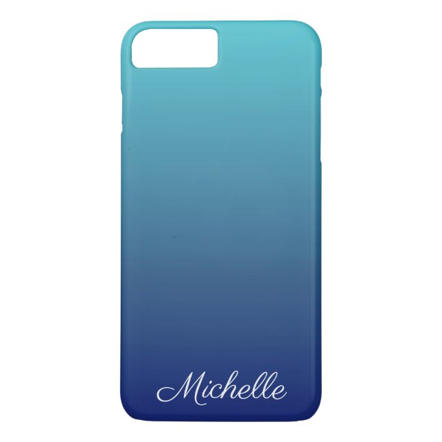 Personalised blue ombre gradient Case-Mate iPhone case (Back)