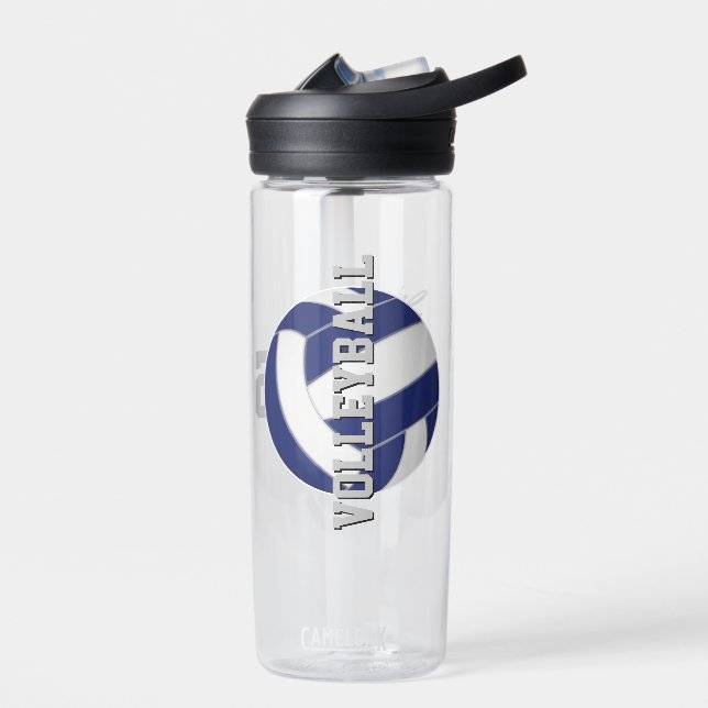 personalised blue or ANY colour volleyball  Water Bottle (Left)