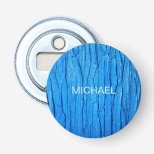 Personalised Blue Paint Bottle Opener