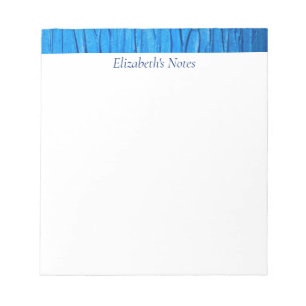 Personalised Blue Paint Design Notepad