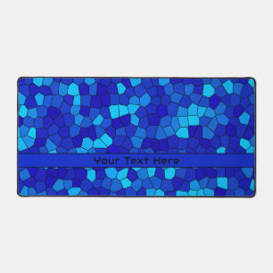 Personalised BLUE Pattern Desk Mat