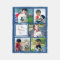 Personalised Blue Photo Collage Blanket