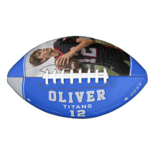 Personalised Blue Photo Name Number Team Gift American Football