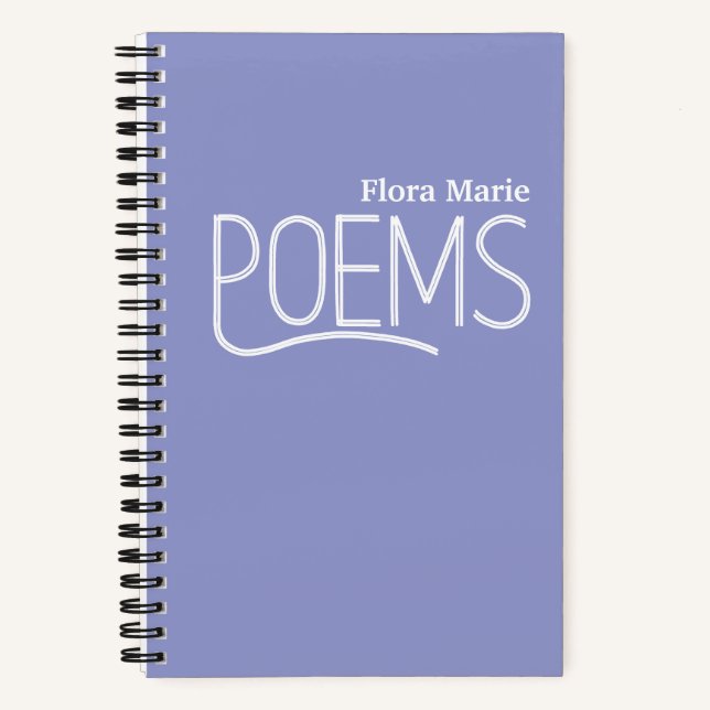 Personalised Blue Poetry Journal (Front)