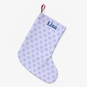 Personalised Blue Polka Dot Christmas Stocking