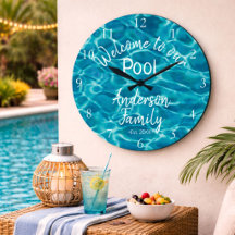 Personalised Blue Pool Water Welcome to our Pool