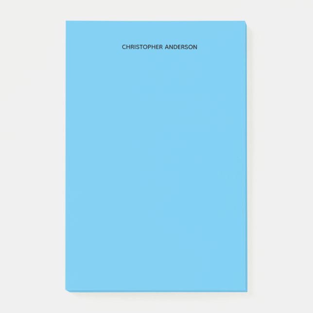Personalised Blue Post-it Notes (Front)