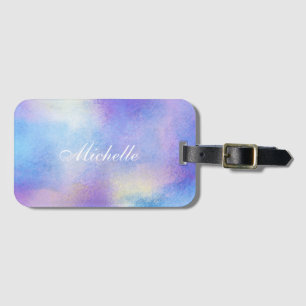 Personalised Blue & Purple   Luggage Tag
