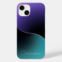 Personalised blue Radial Texture iphone 15