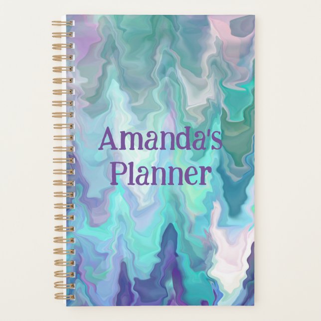 Personalised Blue Rhapsody | Abstract Art Planner (Front)