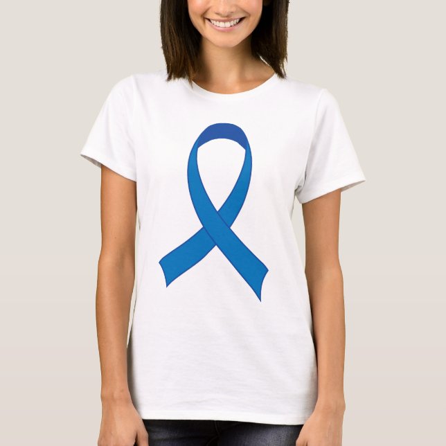 Personalised Blue Ribbon Awareness T-Shirt (Front)