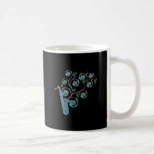 Personalised Blue Saxophone Music Mug
