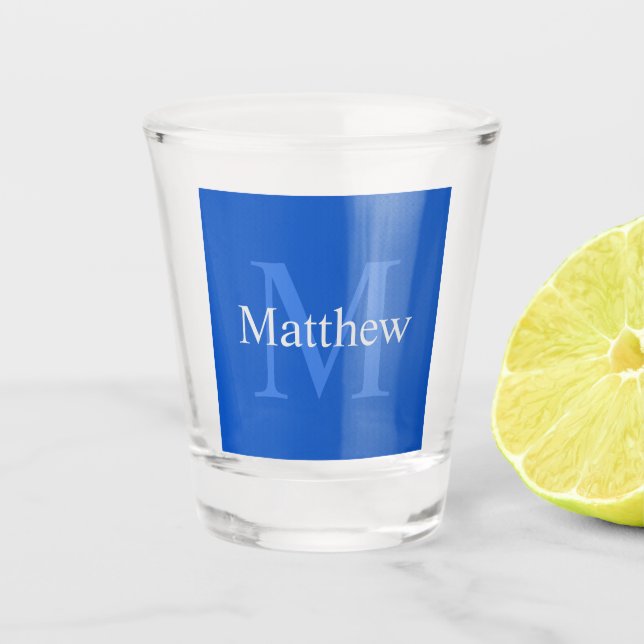 Personalised Blue Shot Glass (Front)