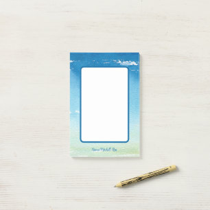 Personalised Blue Sky Ocean Waves  Post-it Notes
